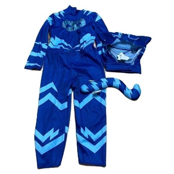PJ Masks Cat Boy Costume 2T Tail Mask Bodysuit Kids Play Halloween - Picture 1 of 6
